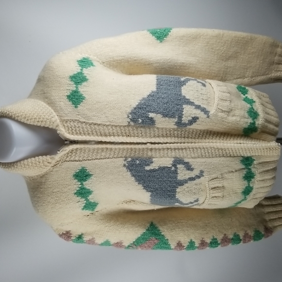 Sweaters - Handknit Horse Sweater Cardigan